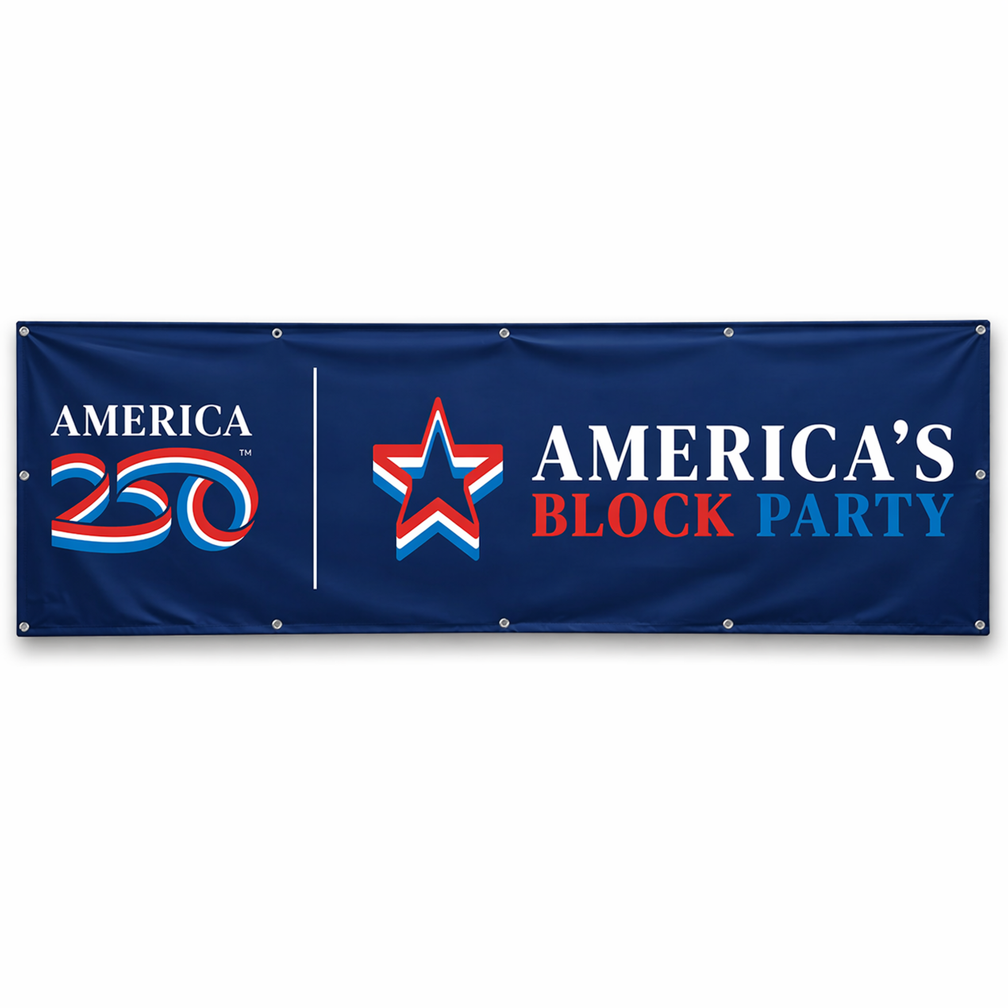 America's Block Party Vinyl Banner - 4'x10'