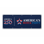 America250 America's Block Party Vinyl Banner - 4'x12'