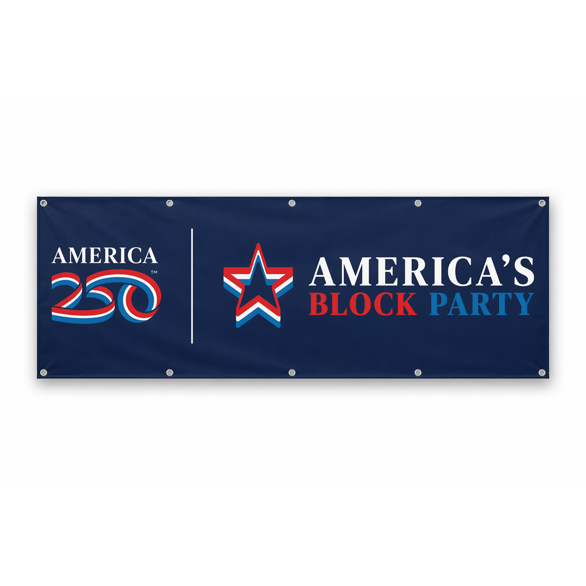 America's Block Party Vinyl Banner - 4'x12'