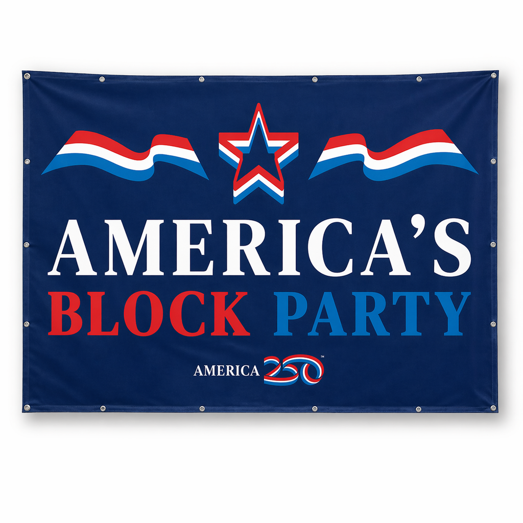 America's Block Party Vinyl Banner - 5'x6'