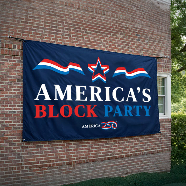 America's Block Party Vinyl Banner - 5'x8'