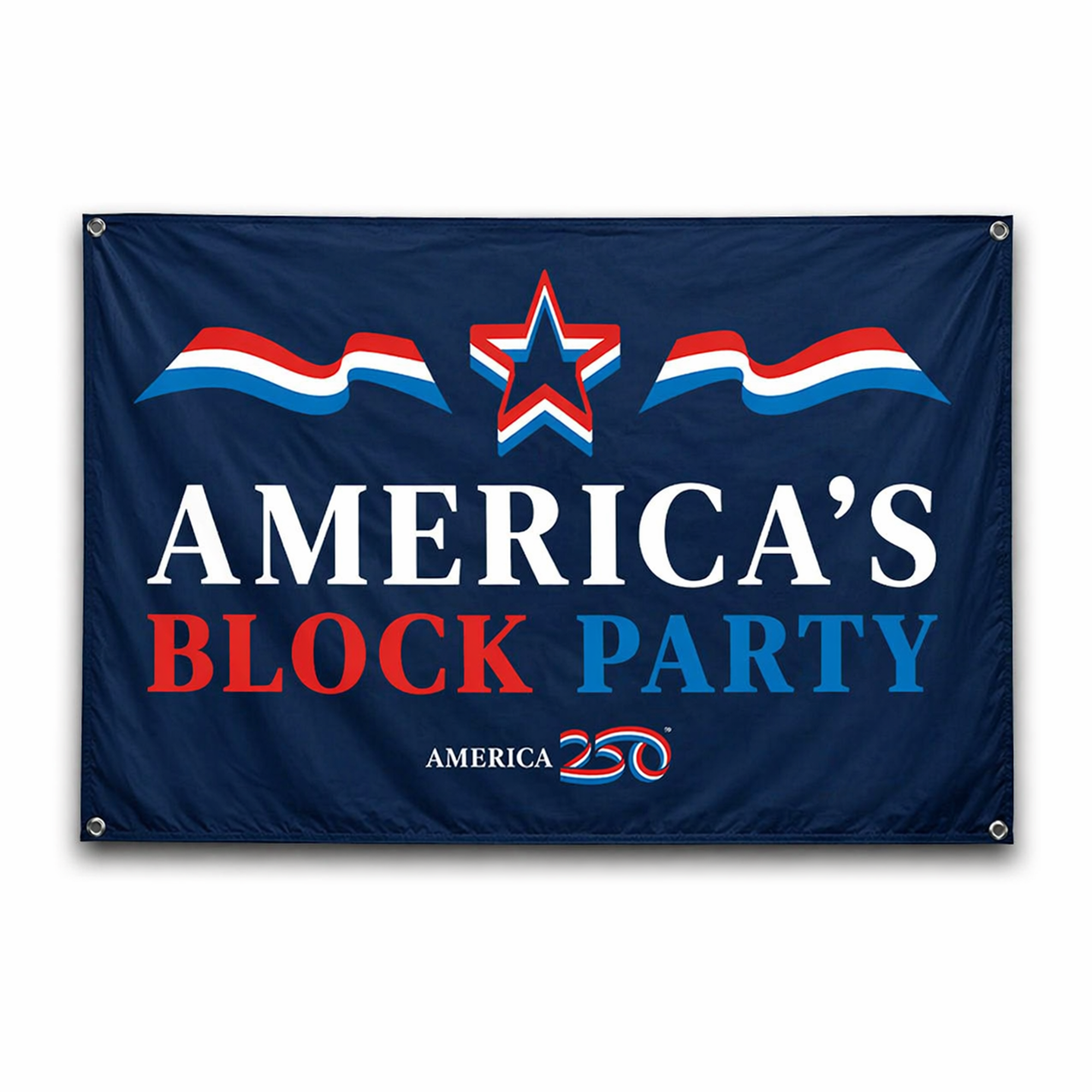 America's Block Party Vinyl Banner - 5'x8'