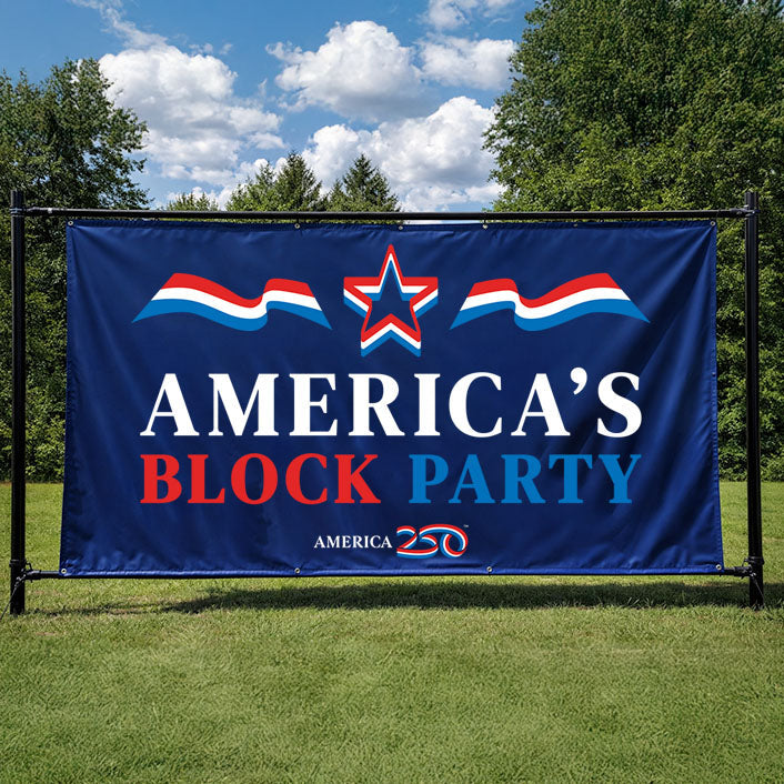 America's Block Party Vinyl Banner - 5'x10'