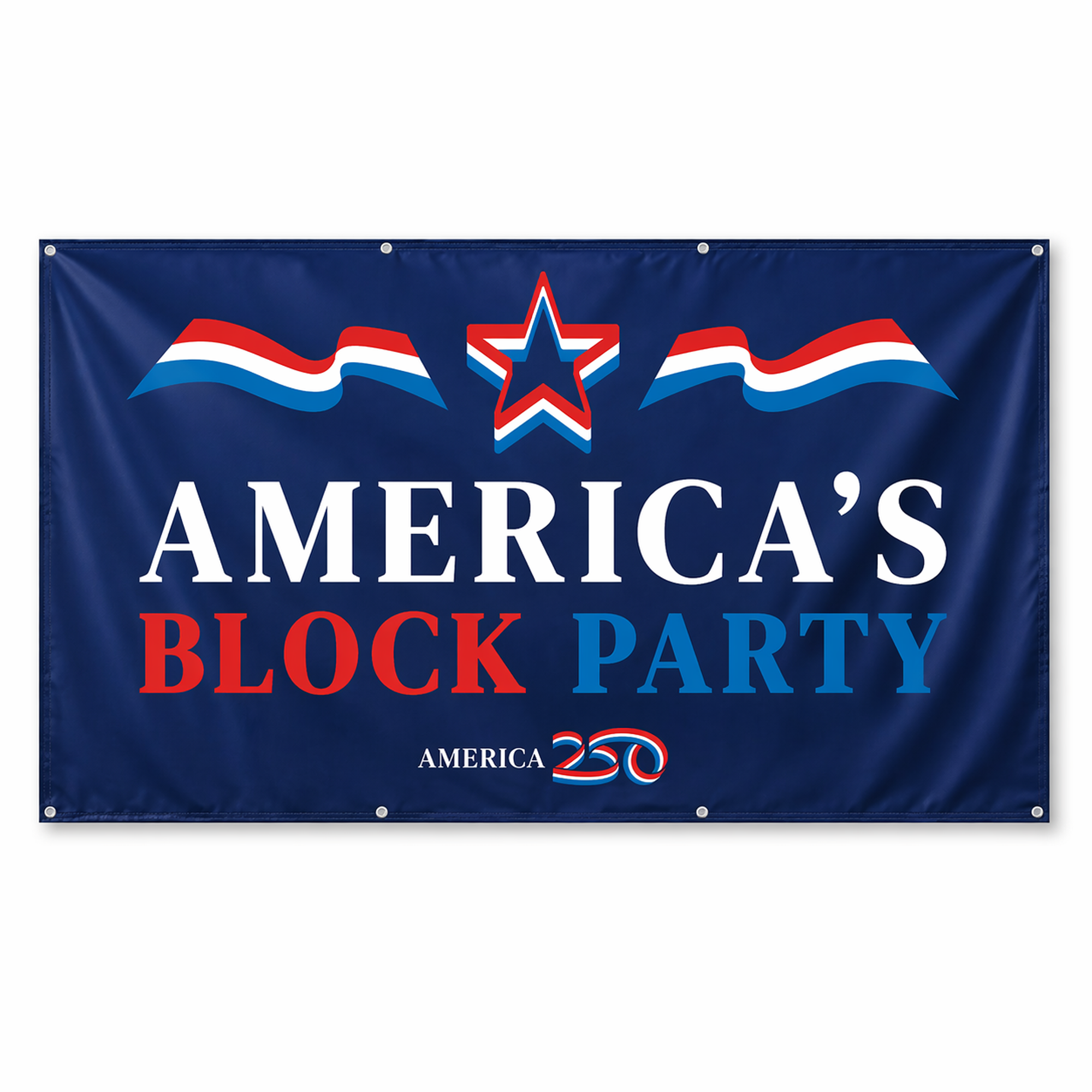 America's Block Party Vinyl Banner - 5'x10'