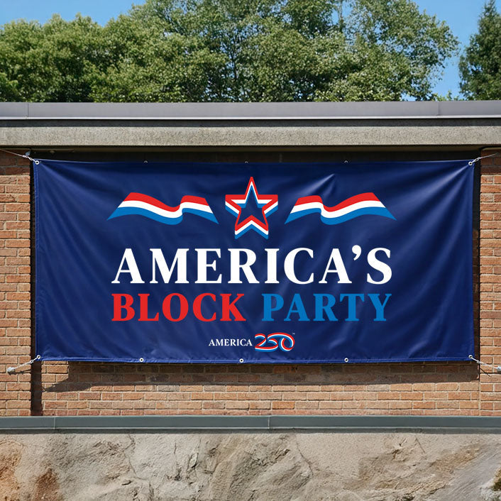America's Block Party Vinyl Banner - 5'x12'