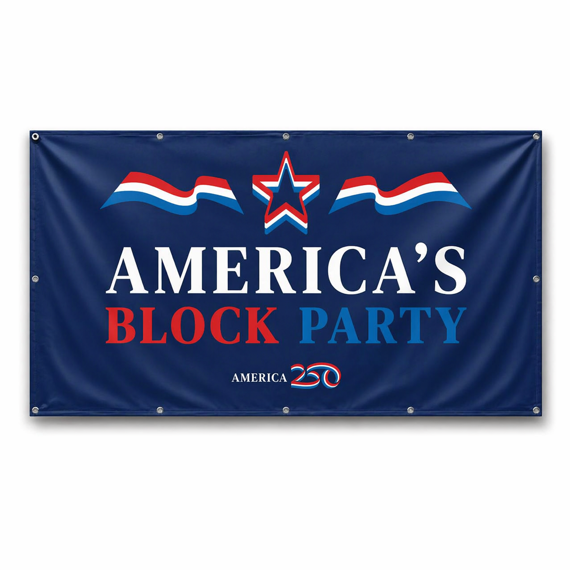 America's Block Party Vinyl Banner - 5'x12'