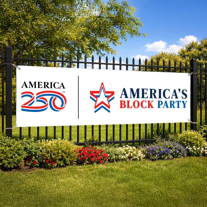 America's Block Party Vinyl Banner - 2'x6'