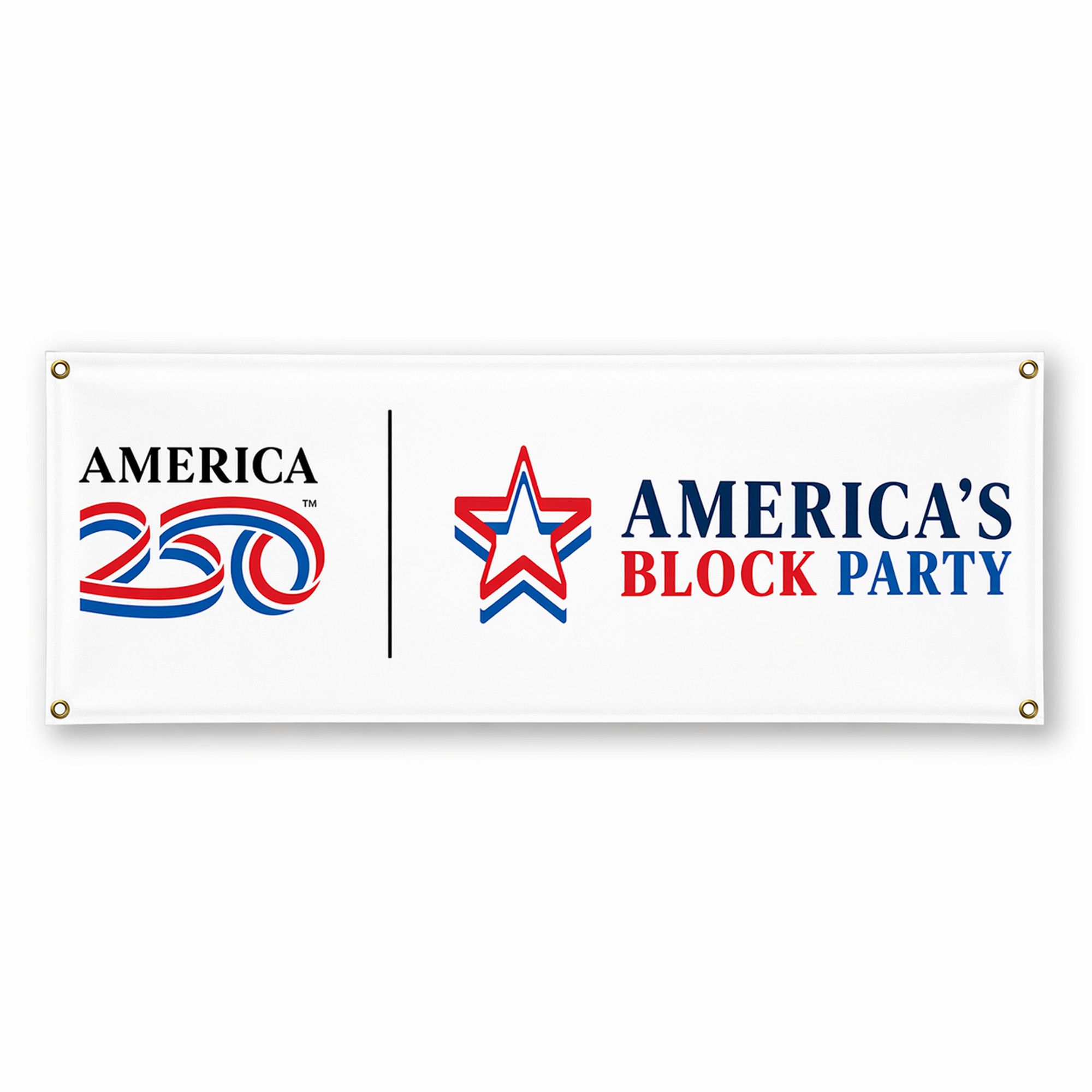 America's Block Party Vinyl Banner - 2'x6'