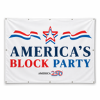 America250 America's Block Party Vinyl Banner - 4'x5'