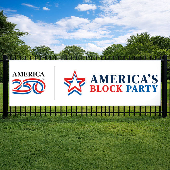 America's Block Party Vinyl Banner - 4'x10'