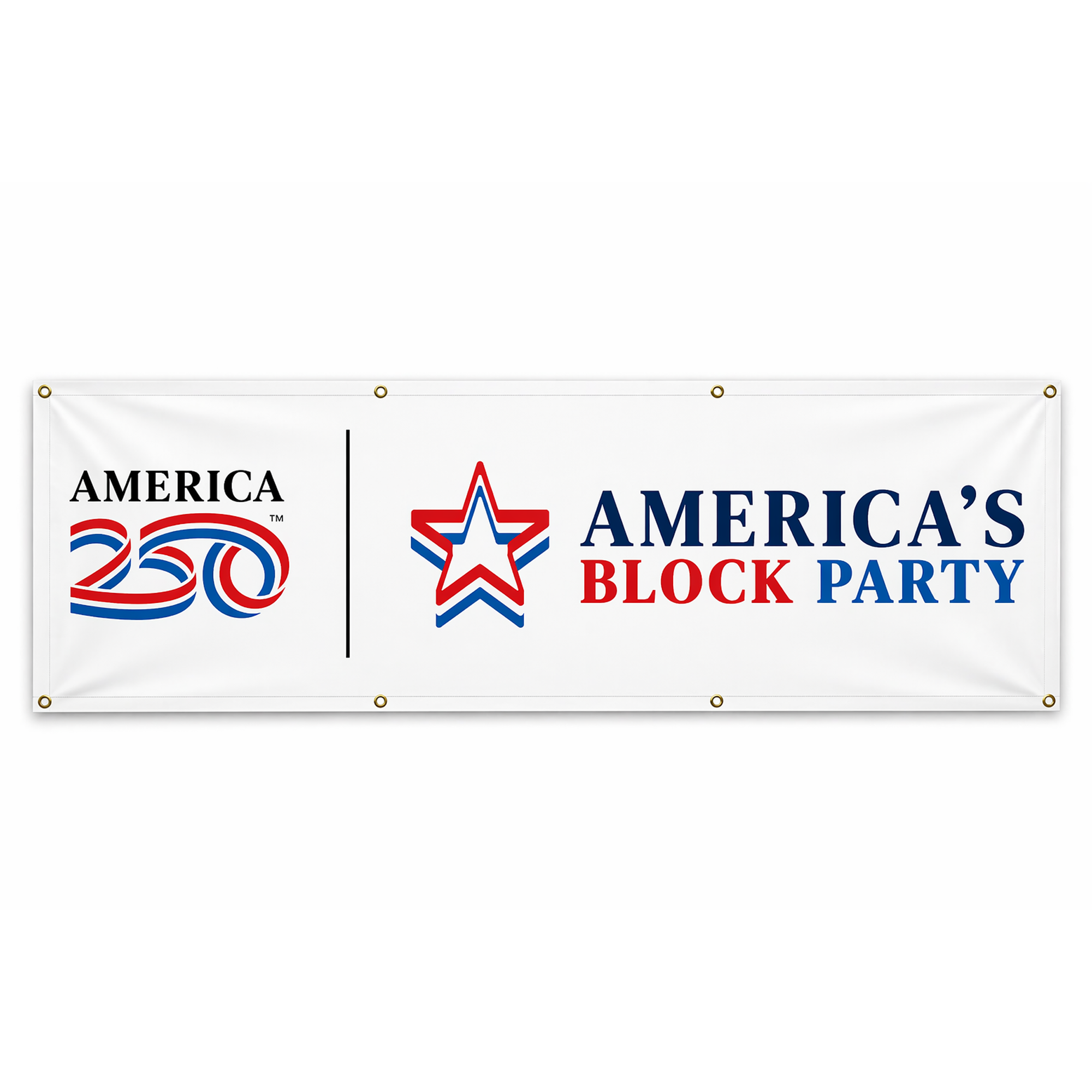 America's Block Party Vinyl Banner - 4'x10'