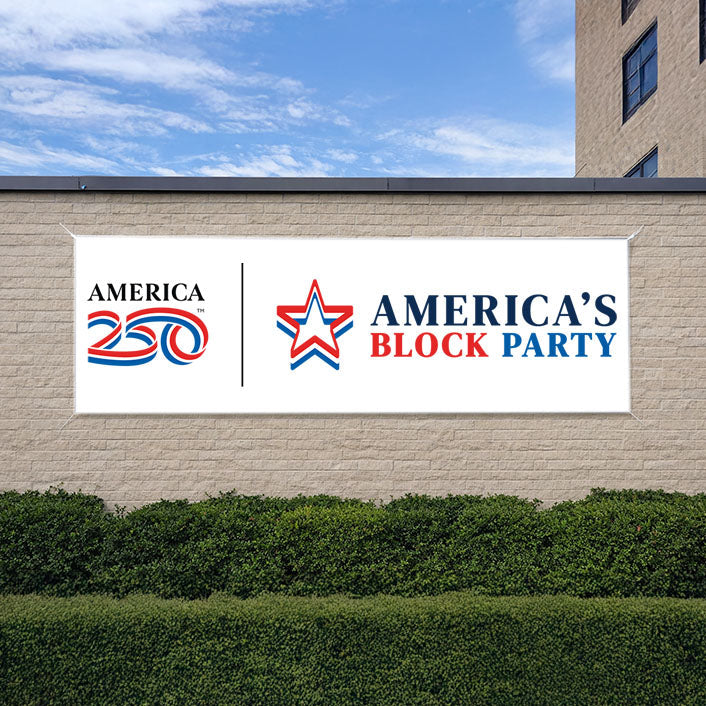 America's Block Party Vinyl Banner - 4'x12'