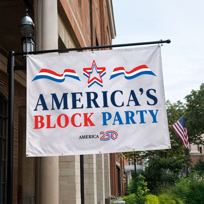 America's Block Party Vinyl Banner - 5'x6'