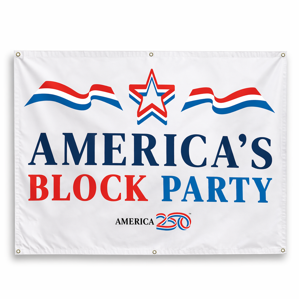 America's Block Party Vinyl Banner - 5'x6'