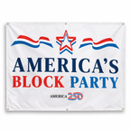 America250 America's Block Party Vinyl Banner 5'x6'