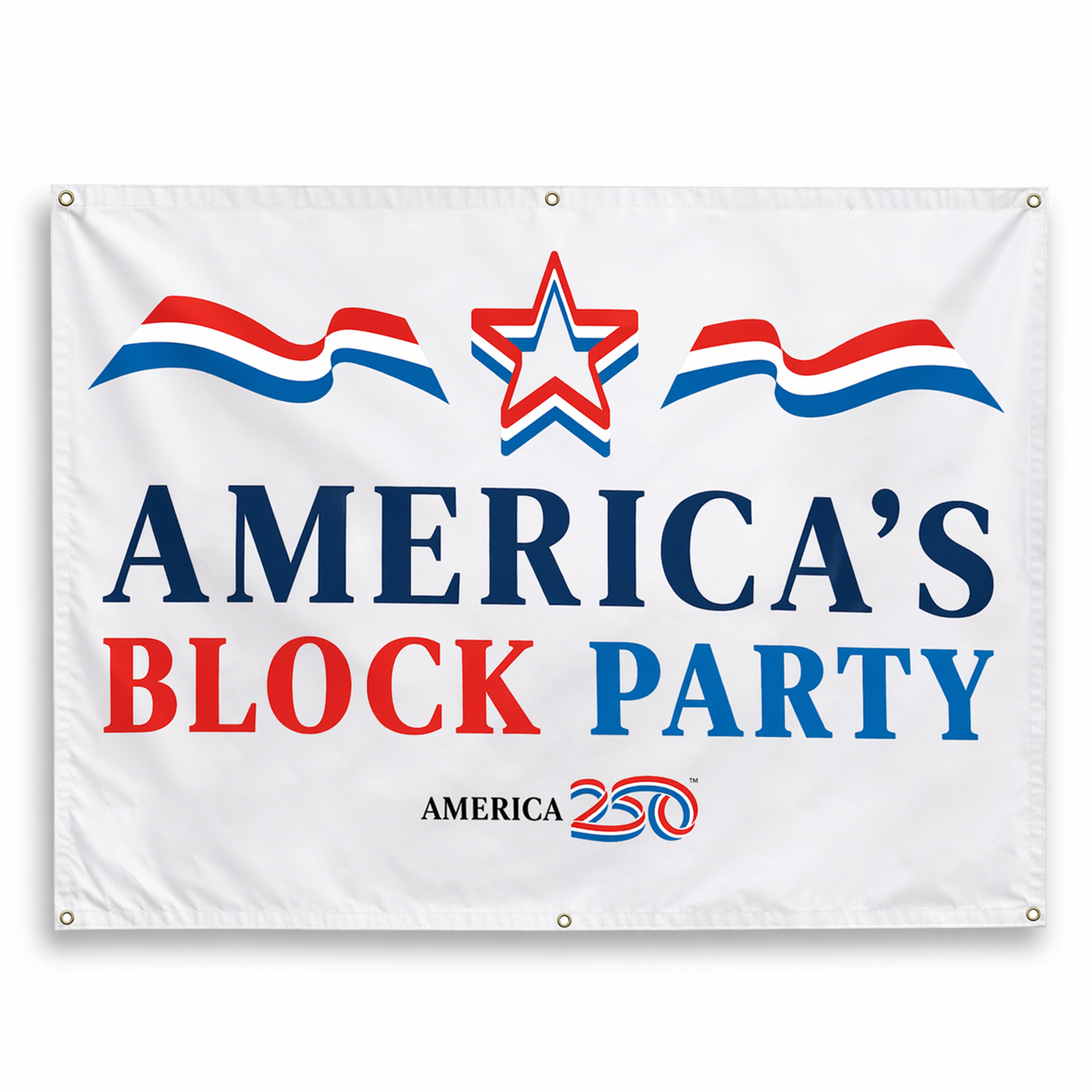 America's Block Party Vinyl Banner - 5'x6'