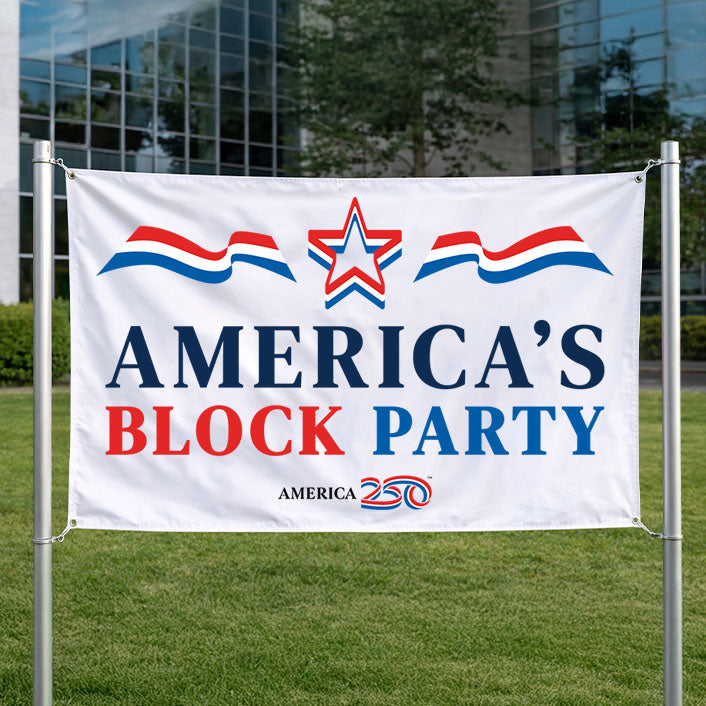America's Block Party Vinyl Banner - 5'x8'