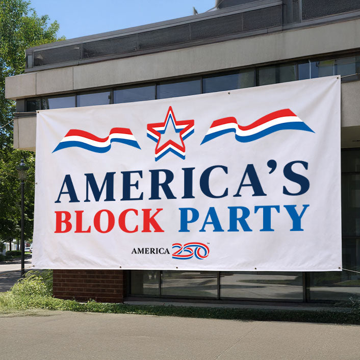 America's Block Party Vinyl Banner - 5'x10'