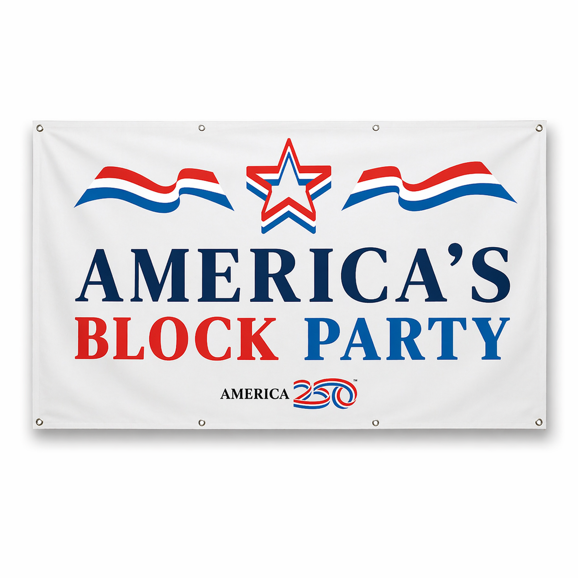 America's Block Party Vinyl Banner - 5'x10'