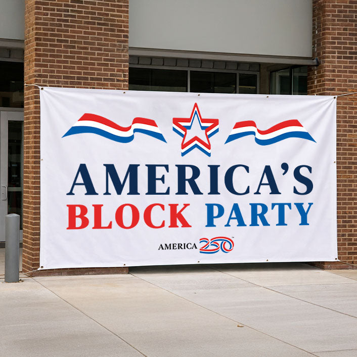 America's Block Party Vinyl Banner - 5'x12'