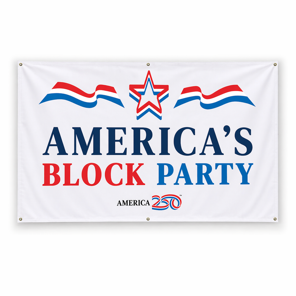 America's Block Party Vinyl Banner - 5'x12'