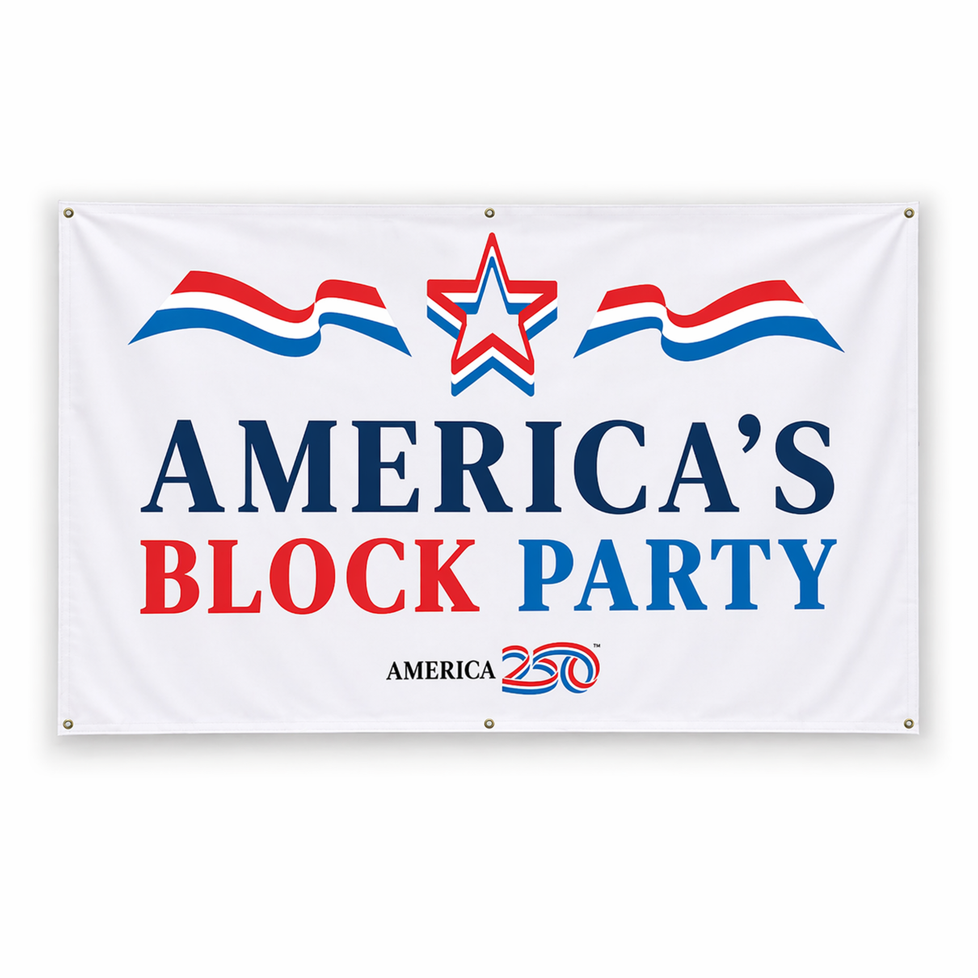 America's Block Party Vinyl Banner - 5'x12'