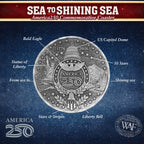 America250 Sea to Shining Sea 4-piece Coaster Set
