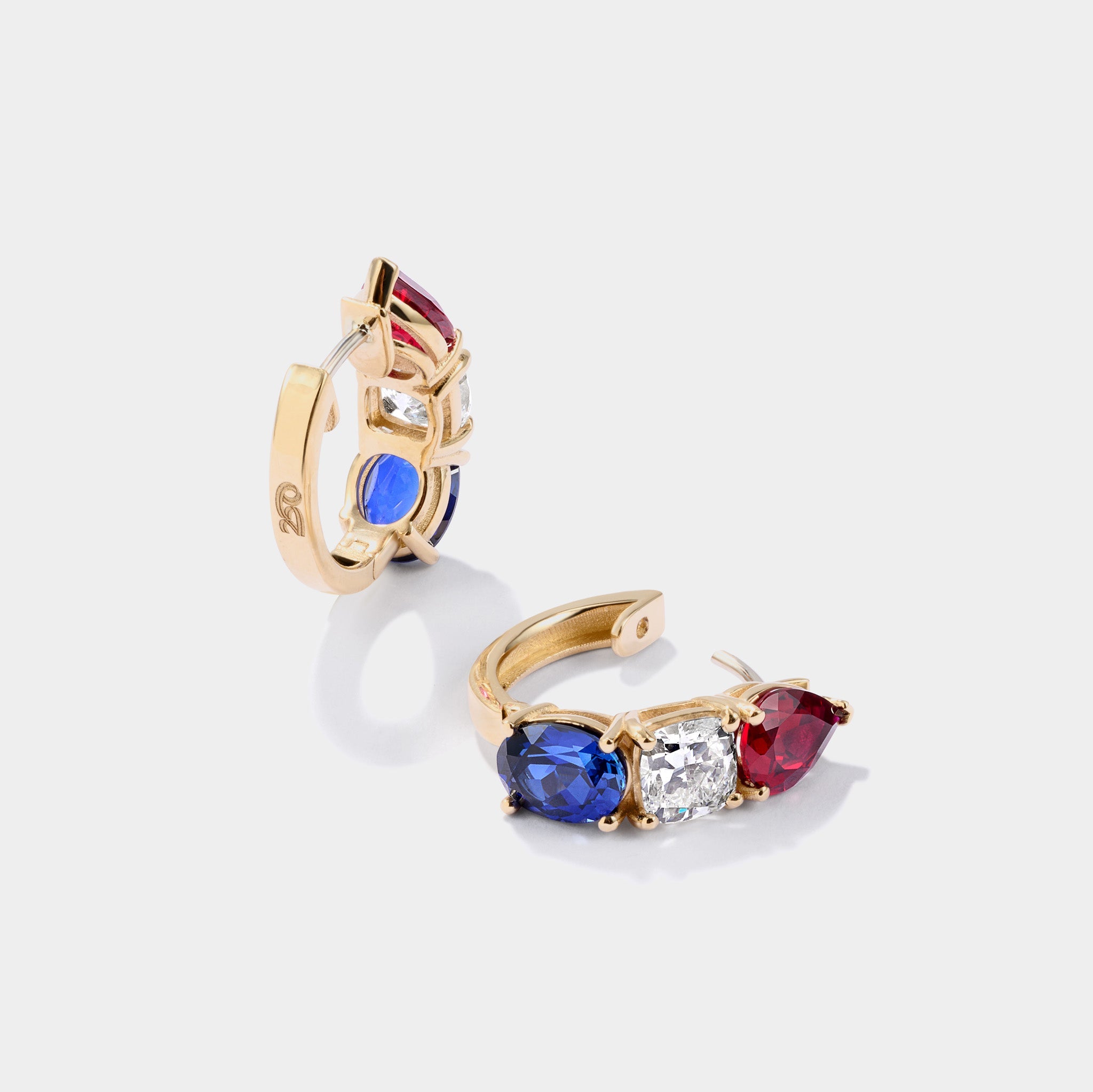 America250™ Signature Gemstone Hoop Earrings