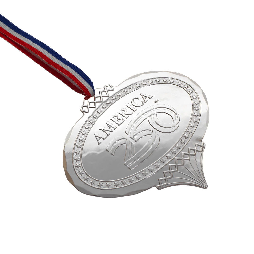 Limited Edition America250 Heritage Oval Ornament (Silver Plated)