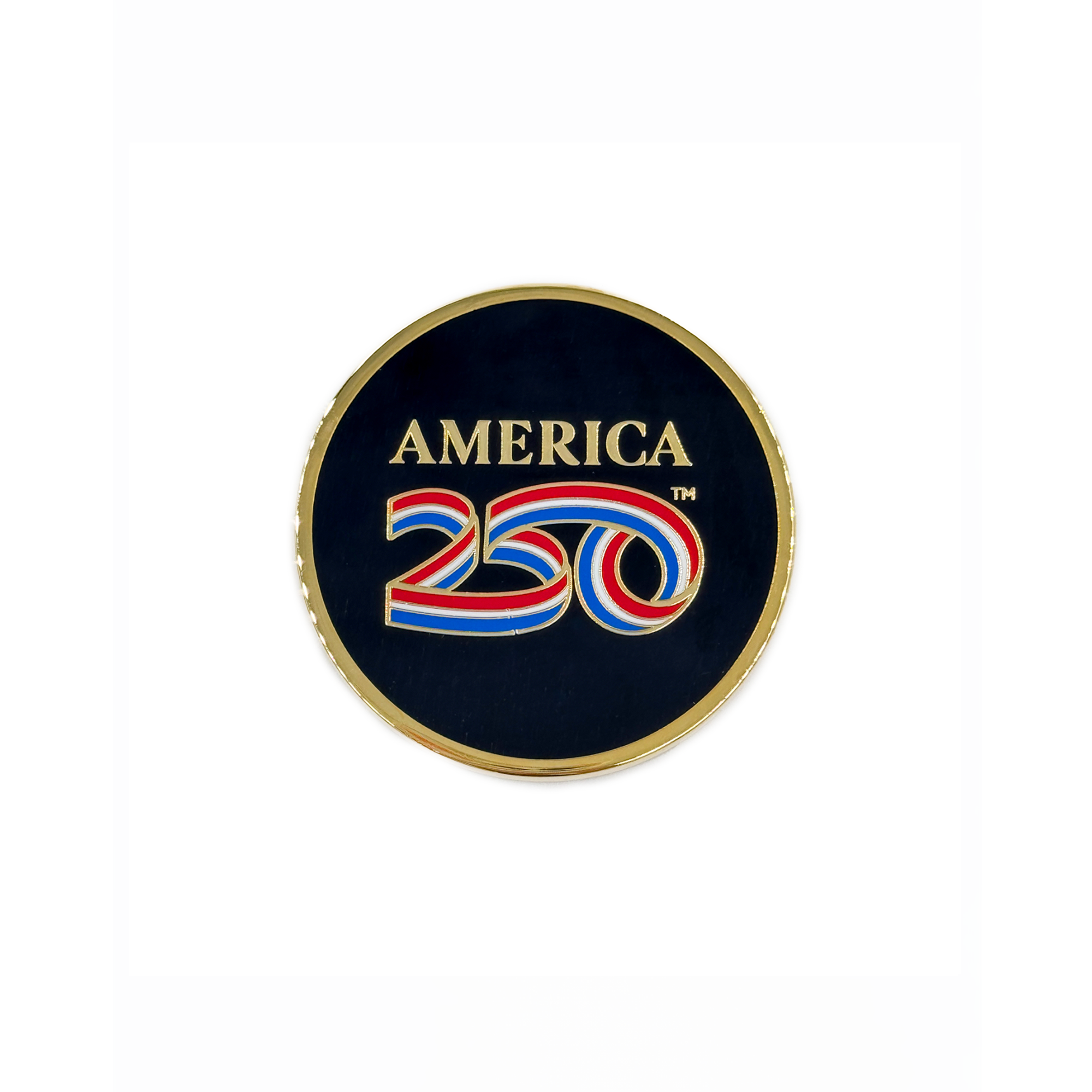 Official America250 Gold Plated Challenge Coin