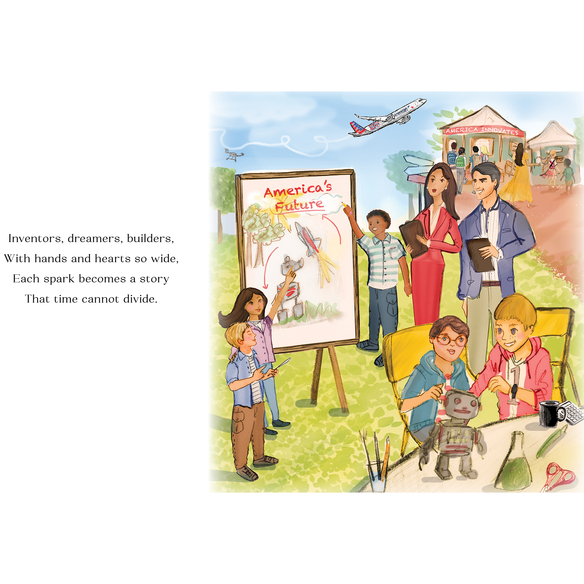 America250 Years Young: Happy Birthday, America! Hardcover Book