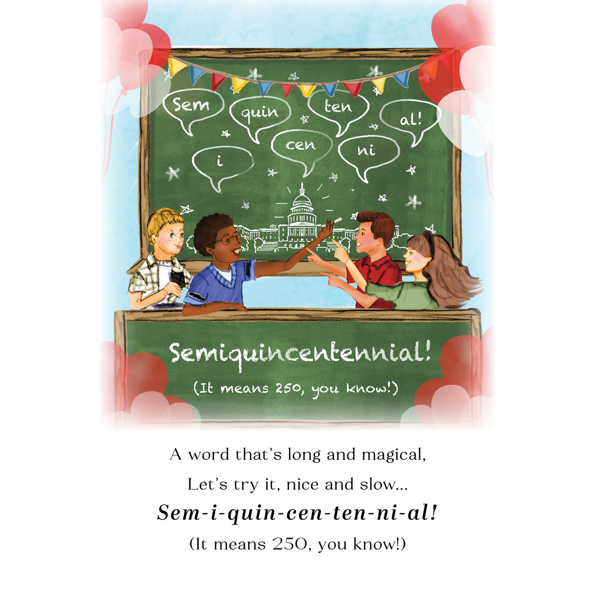 America250 Years Young: Happy Birthday, America! Hardcover Book