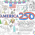 America250 Coloring Tablecloth