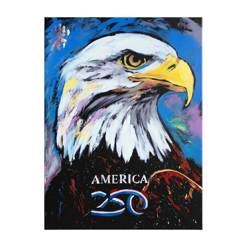 America250 Original Eagle Fine Art Painting by Cody Sabol