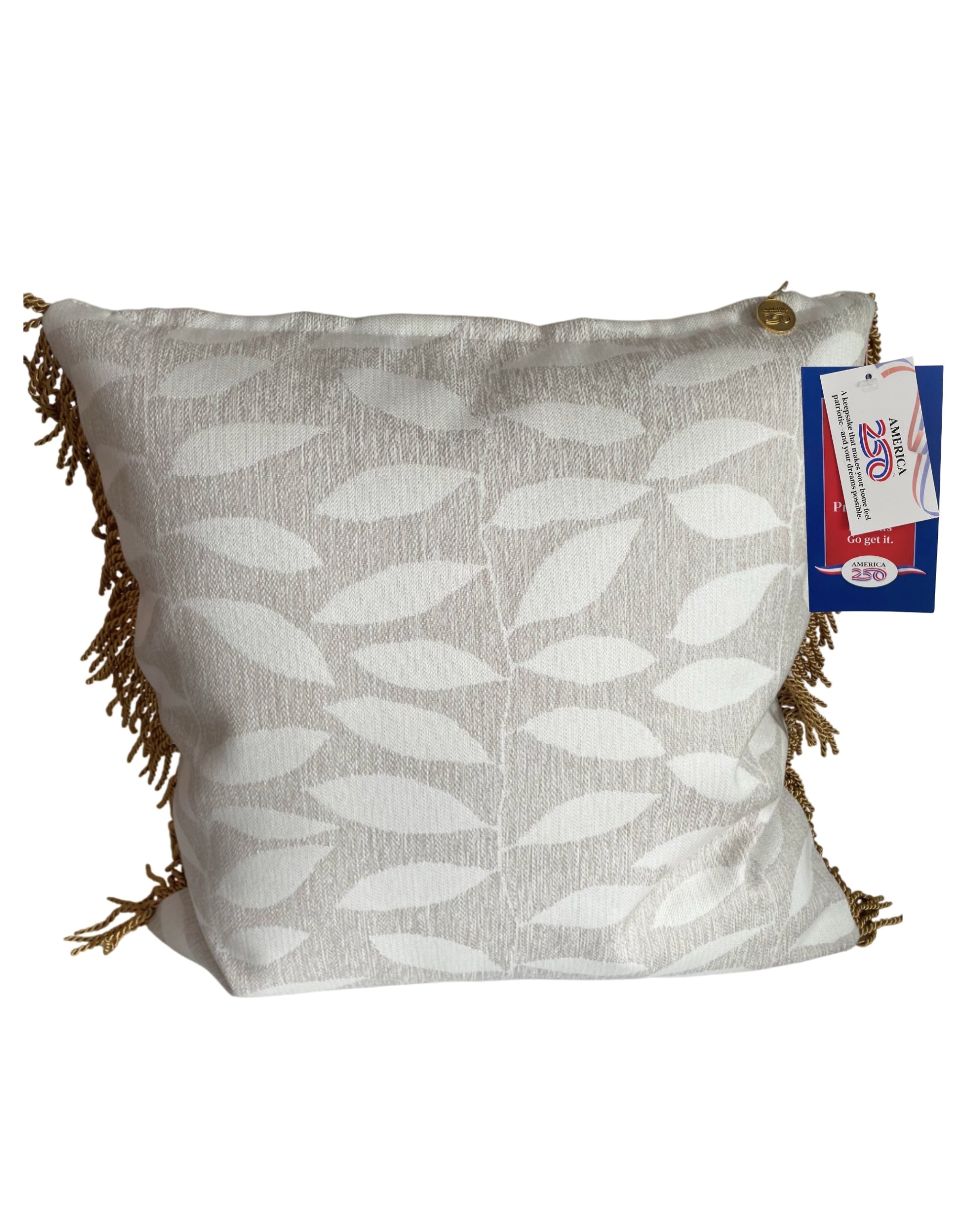 America250 Liberty Lux American Prosperity Pillow Natural