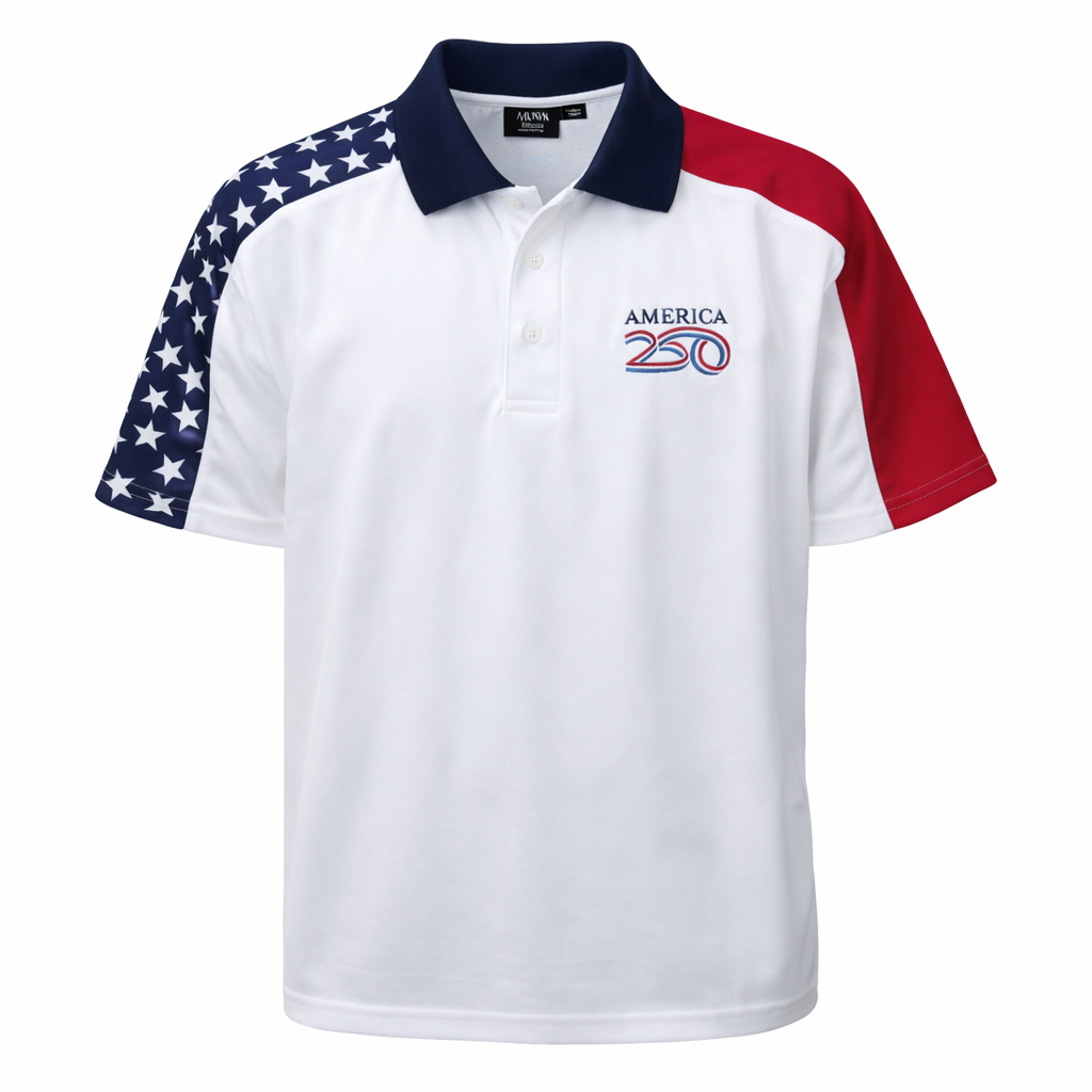America250 Men's Embroidered Patriotic Polo