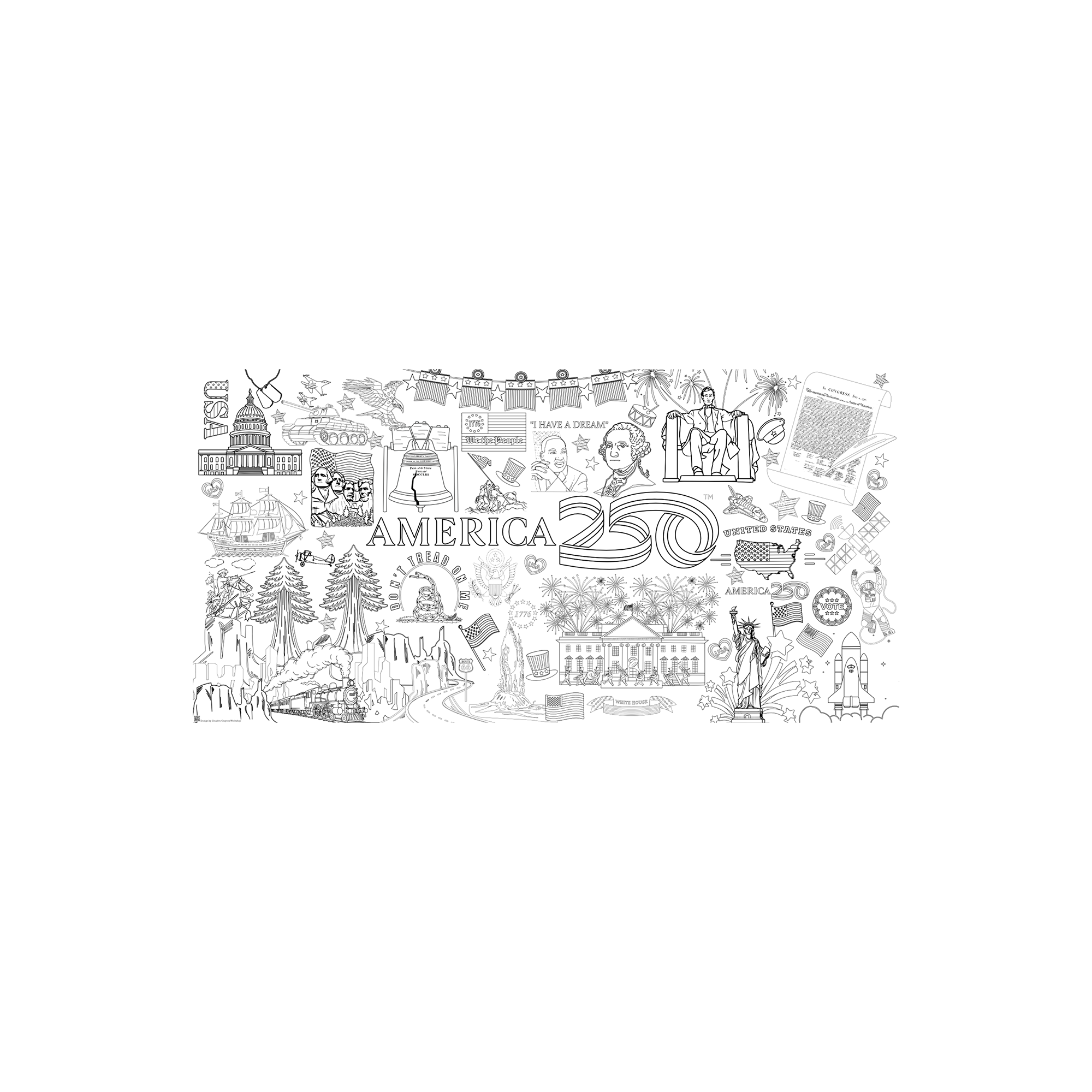 America250 Coloring Placemats - Set of 8