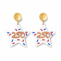America250™ Clear Acrylic Sprinkle Earrings