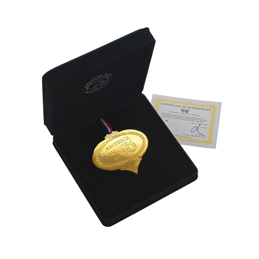 Limited Edition America250 Heritage Oval Ornament (Gold Plated)