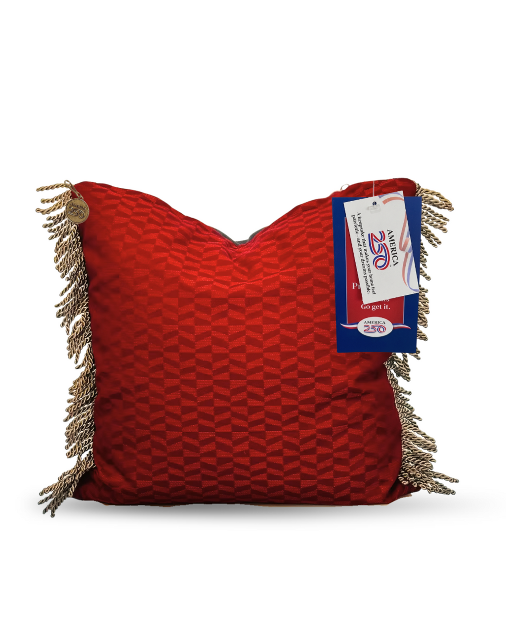 America250 Liberty Lux American Prosperity Pillow Regal Navy and Red