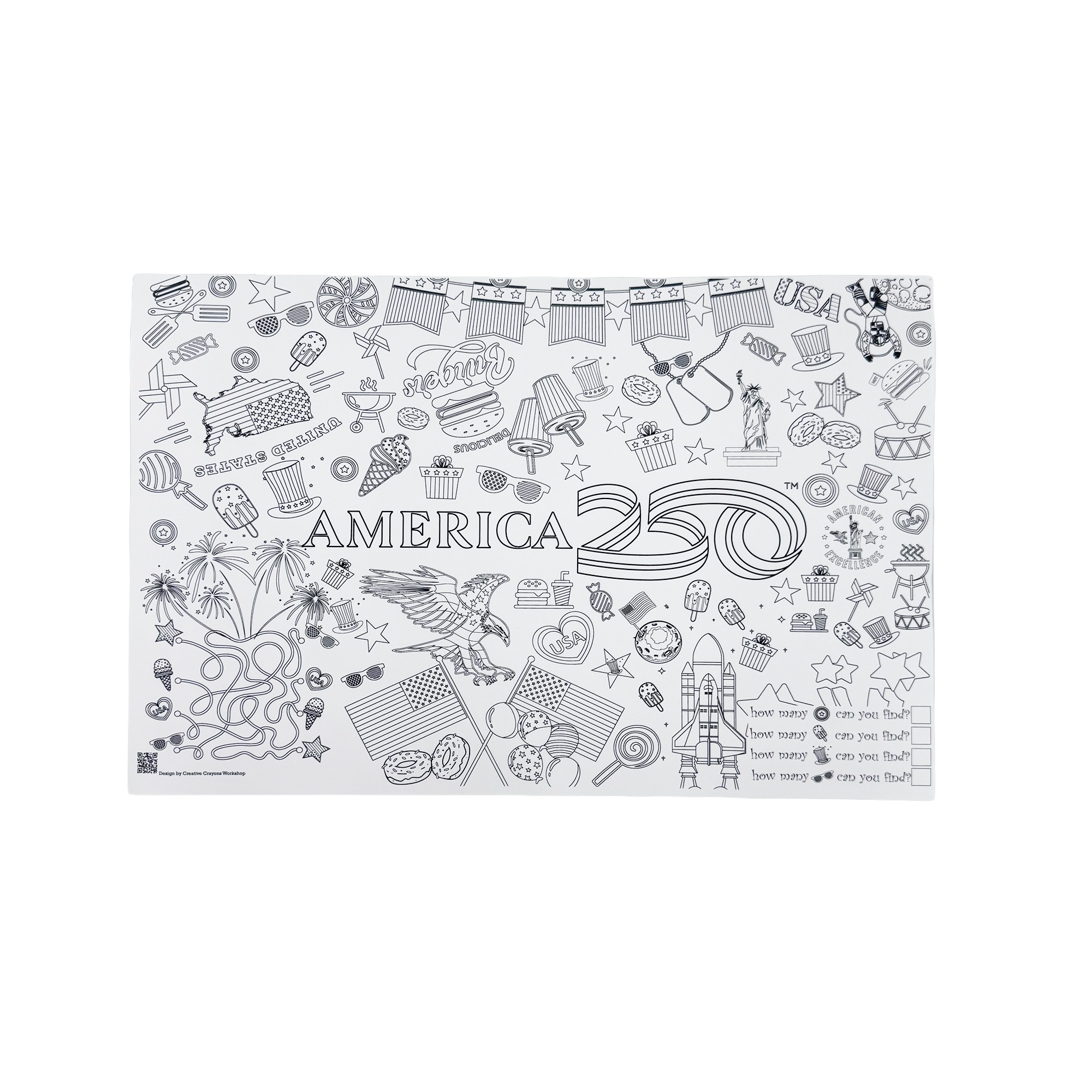 America250 Coloring Placemats - Set of 8