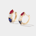 America250™ Signature Gemstone Hoop Earrings