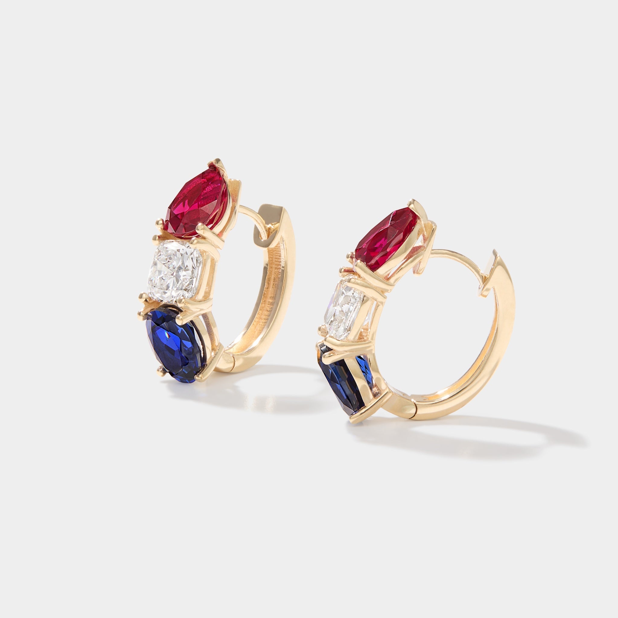 America250™ Signature Gemstone Hoop Earrings